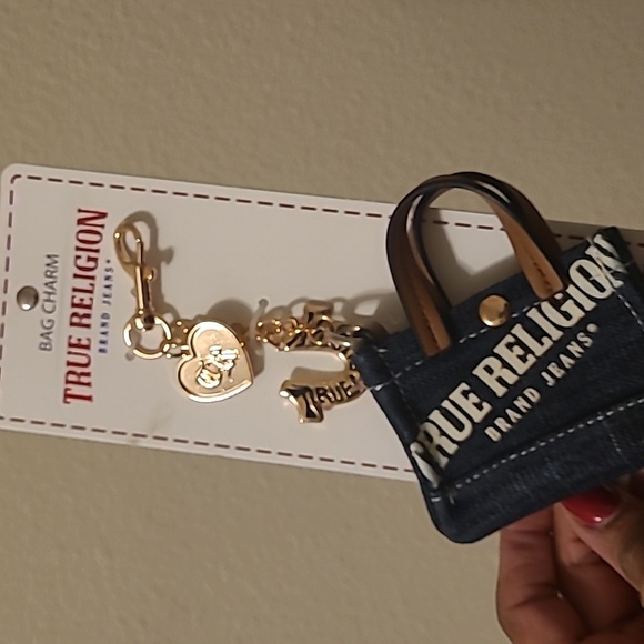 True Religion Denim Bag Charm - Picture 5 of 9